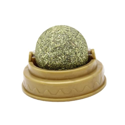 Bolas de menta para gatos GARVALON 4 piezas de pelotas giratorias interactivas 5
