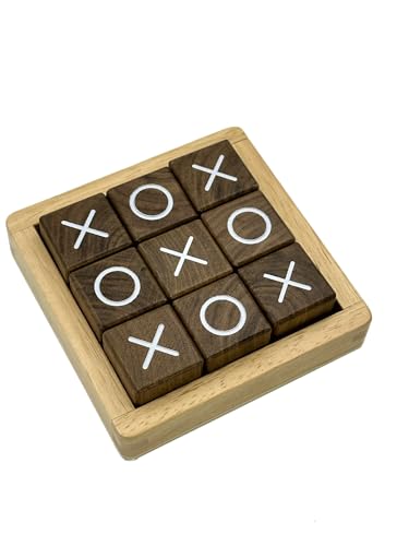 Juego de Mesa Tic Tac Toe de Madera 11x11 cm miniatura 1