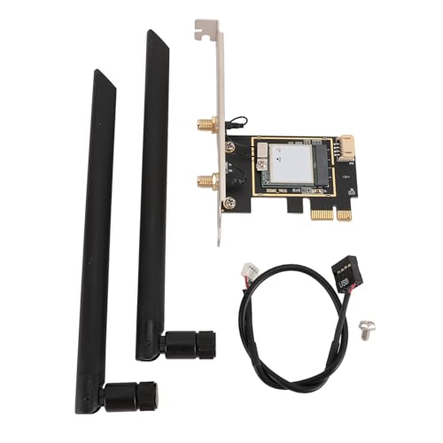 Scheda WiFi PCIe WIFI7, Adattatore per Scheda di Rete Wireless MT7925 5400Mbps PCIEx1, Adattatore Wireless Bluetooth 5.3 Tri-band 2.4G/5G/6G per, Linux, Openwrt, Ubuntu