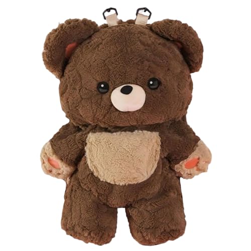 Sac à dos ours en peluche marron pour les sorties en ville et les journées de cours