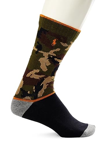 POLO RALPH LAUREN Big & Tall Socks Camo Cotton-Blend Crew Sock 2-Pack Mens Big Tall2