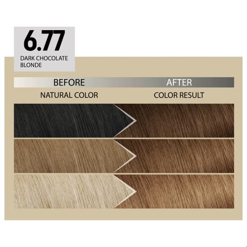 Il Salone Milano Plex Rebuilder Permanent Hair Color - 6.77 Dark Chocolate Blonde Hair Dye - Professional Salon - Premium Quality - Protects And Restructures - Paraffin, Paraben, Ethyl Alcohol Free #TOP3