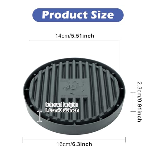 Image of 2 Pcs Plunger Trays, Air Drying Mat for Toilet Plunger, Catches Drips and Dries Quickly, Toilet Plunger Organizer Mat, Toilet Plunger Holder Only