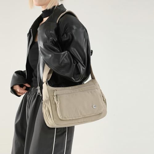 Slouchy Nylon Crossbody Purse Women Trendy Hobo Bags Cute Underarm Shoulder Satchel College Travel Tote Handbag 20252