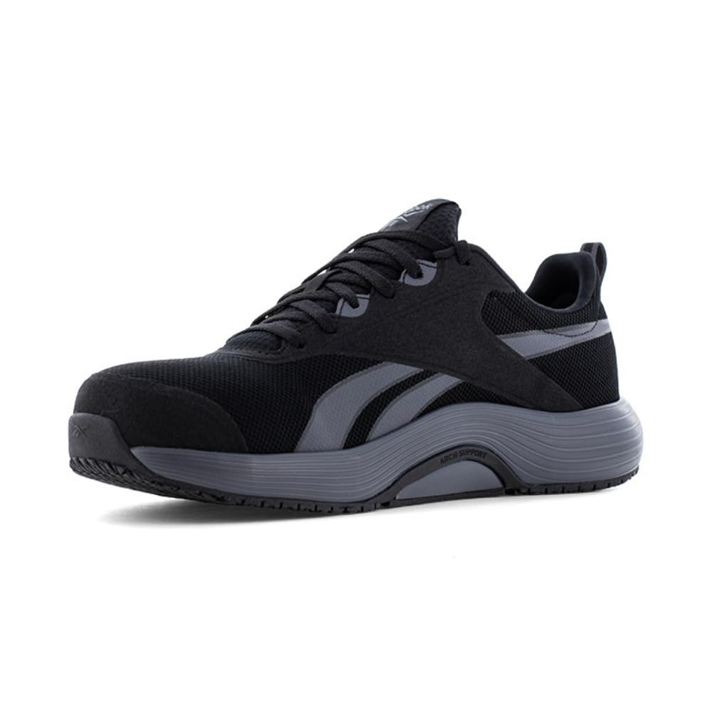 Reebok Męskie buty Lite Plus 4 Work Composite Toe Antypoślizgowe, Czarny, 40 EU
