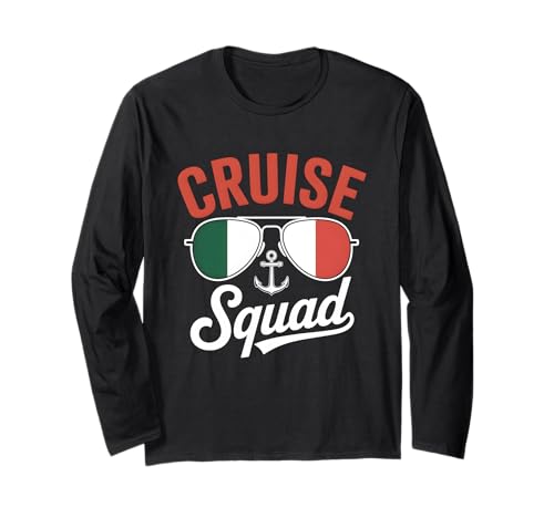 Italy Cruise Squad Family Vacation Trip Matching Group Trave Maglia a Manica