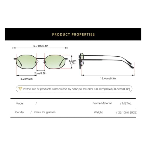 Lunettes de soleil polygonales pour bloquer les reflets avec style rétro métal - 2