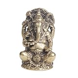 HOMSFOU Elefante Dios Ornamento Estatua Ídolo para Coche Resina Elefante Latón Elefante Estatuilla Elefante Hindú Decoración Murti La Decoración De La Oficina Latón Ídolo Estatua Hogar