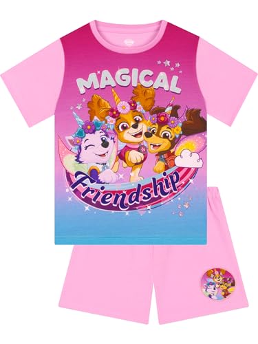 Paw Patrol Pajamas, Skye, Everest And Liberty Girls Pajamas, Short Sleeve Girls Pjs For Summer, Cute Pajama Set