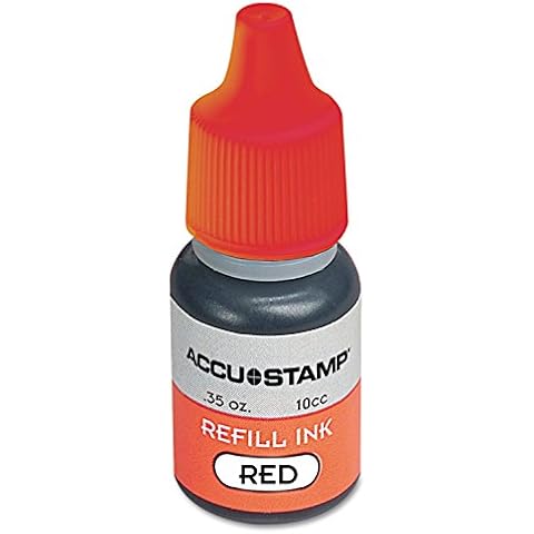 COSCO 090683 ACCU-STAMP Gel Ink Refill Red 0.35 oz Bottle Cover