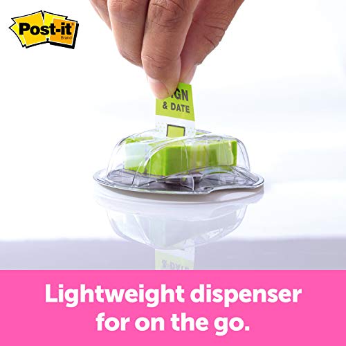 Post-It "Sign And Date" Flags, 200/Desk Grip Dispenser, 1 Dispenser/Pack, 1 In Wide, Bright Green (680-Hvsd) #TOP2