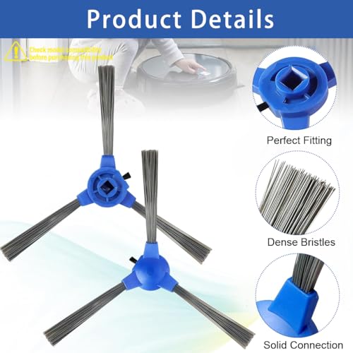 Image of HASTHIP Replenishment Kit, 4Pcs Replacement Side Brushes for EUFY 11S RoboVac 30 11 MAX 15C, Universal Replacement Parts Replacement Accessories Vacuum Floor Cleaner Robot Replacement Side Brush
