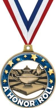 Honor ROLL Medals - 2" Scholastic A Honor Roll Medal Awards Prime