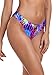 RELLECIGA Women's Purple Leopard Cheeky Brazilian Cut Bikini Bottom Size Medium