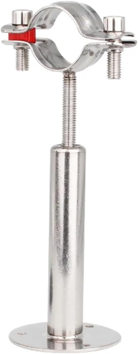 15mm-89mm OD Stainless Steel SS304 Pipe Clamp Clip Support Bracket With BasePlate Pole Length 100Mm-150Mm(51-57mm)