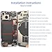 14 Back Glass Replacement with Plate & Flex Cable and All Parts for iPhone 14 Back Cover Glass (Midnight, 6.1 Inch) + Waterproof Tape + Repair Tools (*Midnight*)