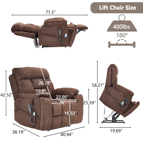 Sillón reclinable eléctrico con masaje y calor gris miniatura 2