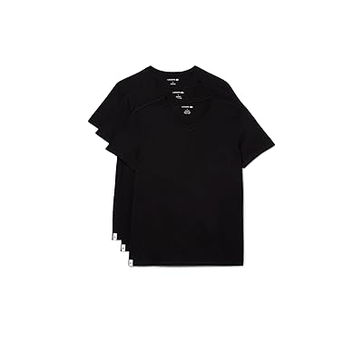 Lacoste 3 Pack V Neck Regular Fit Essential T Shirt Men