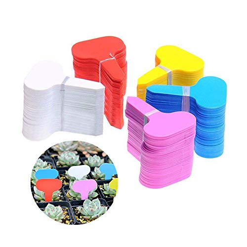 MOPKJH T-Type Plant Labels Plant Markers Plant Labels for Flowers Plant Labels for Outdoor Plants Colorful Plant Labels Garden Tags random color,2.76inch