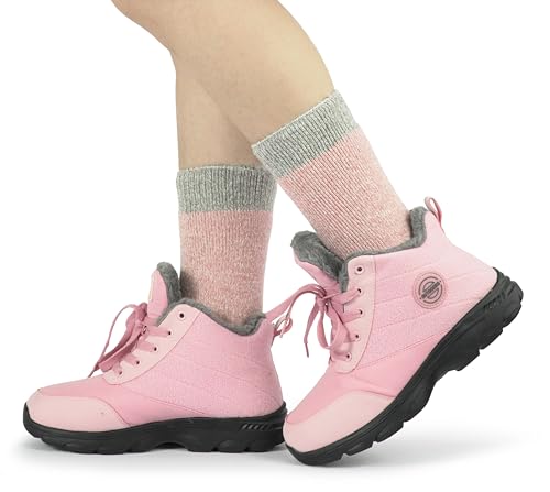 Image of BomKinta Women Thermal Socks - Thick Boot Sock Warm Winter Crew Socks - Cozy Soft Christmas Socks Size 5-10
