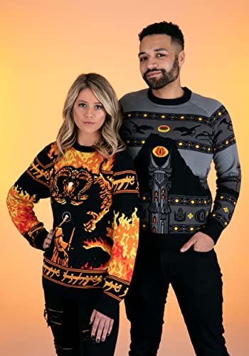 Fun Costumes Unisex Adult Size Large Mordor Lord of The Rings Ugly Sweater for Adults