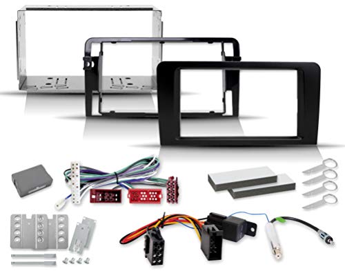 Baseline Connect - Set de Montaje de Radio para A3 y S3 (2 DIN, Adaptador de Radio ISO, Bandeja de Montaje de Chapa (8P/8PA 2003>2008)