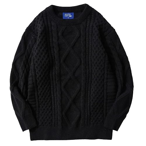 Image of Aelfric Eden Women Sweater Vintage Cable Knit Sweater Casual Oversized Sweater Pullover
