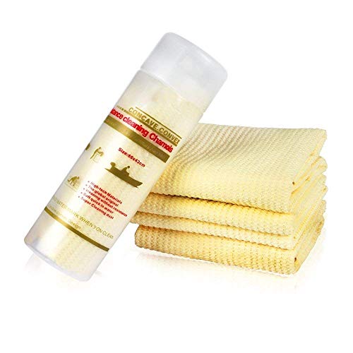 Automaze 3D Chamois Pro Synthetic, Water Absorbent Drying Towel - Lint Free, Scratch Free, Fast Drying, Washable Detailing Cloth for Cars, Trucks, Motorcycles (43 X 32 X 0.2 cm)