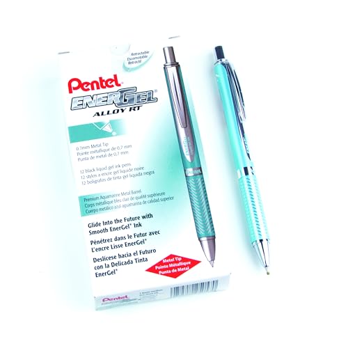 Bolígrafos Pentel Energel Sterling 0.7 mm Negro Pack 12 miniatura 1