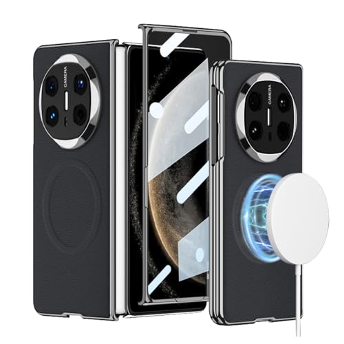 Étui en cuir Huawei Mate X6 coque noire fine élégante et protectrice