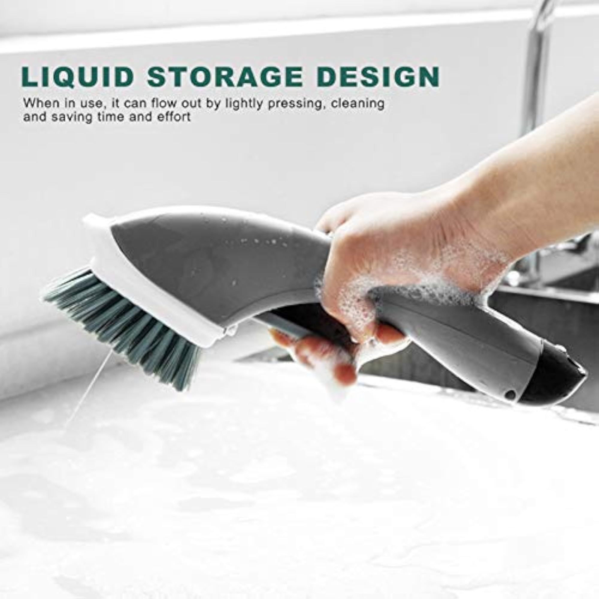 Set of 2 Labor Saving Dish Brushes for Easy Kitchen Cleaning
