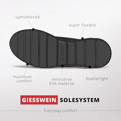 Giesswein Merino Runners Men - Breathable Merino Wool 3D Stretch Sneakers, Lightweight Men's Casual Shoes with Replaceable Footbed Black3
