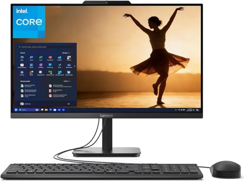 Image of Lenovo 24 All-in-One Desktop Computer, 16GB DDR4 RAM, 1TB PCIe SSD, Lifetime Office 365 for Web, Intel Processor, 23.8 inch FHD IPS Anti-Glare AIO, USB Keyboard & Mouse, Wi-Fi 6, Win 11, Charcoal