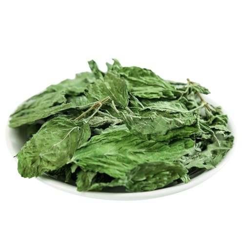 HQZMCTE - Feuilles de menthe poivrée naturelles 500g / 17,63 Feuille de Menthe Séchée Saine, Tisane - Relaxante et Délicieuse