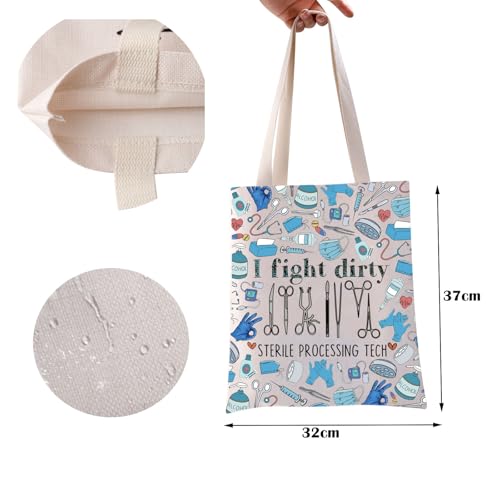 Bolso tipo tote para técnico quirúrgico ZJXHPO: 'I Fight Dirty', para procesamiento estéril, regalo de aprecio miniatura 3