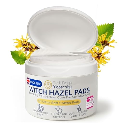 First Days Maternity - Compresas de Hamamelis - Compresas Postparto de Hamamelis para el Dolor Perineal - Gruesas, Absorbentes, Suaves con la Piel - Hechas en el Reino Unido - [40] Compresas