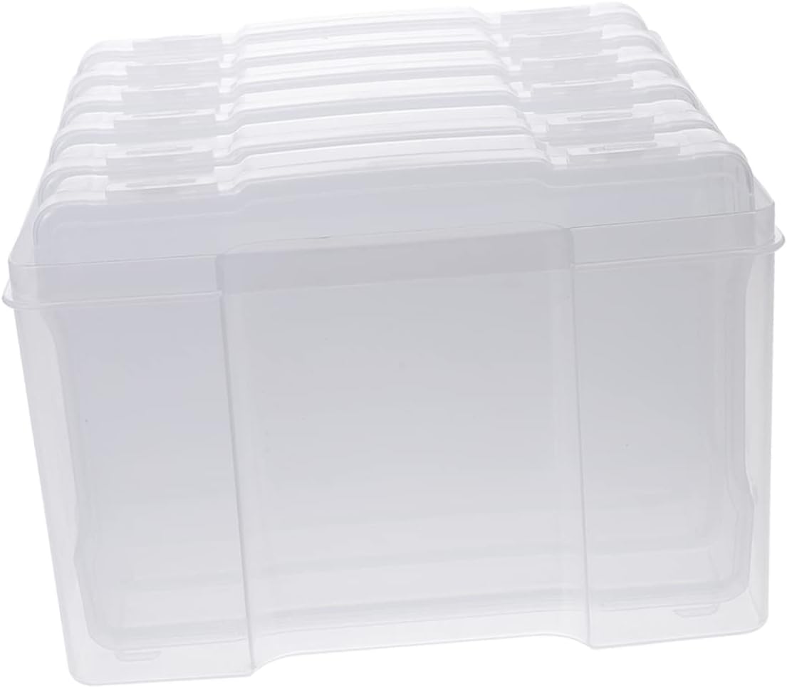 STOBOK Card Box Photo Organizer Greeting Card Organizer Box Photo Holder Art Storage