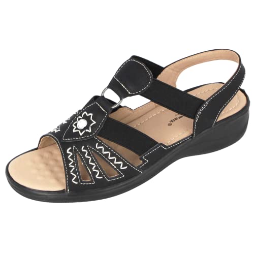 Sandales d'été à brides élastiques Cushion Walk pour marcher sans douleur