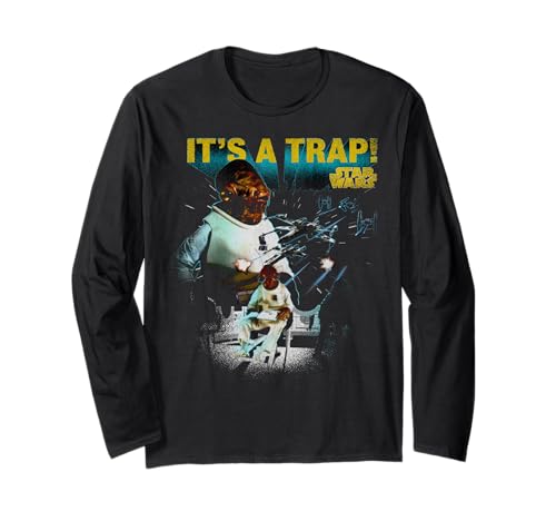 T-shirt Star Wars Admiral Ackbar X-Wing manches longues imprimé geek