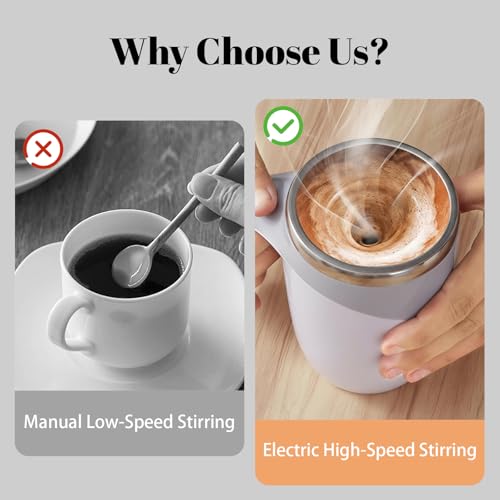Taza de café auto mezclante 13 oz en acero y plástico miniatura 5