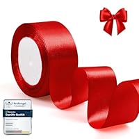 Red Satin Ribbon 4cm x 22m –ihaspoko Gift Ribbon for Bows, Crafts, Wedding Decor & Party Themes