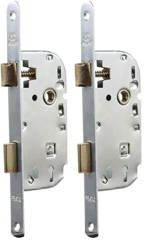 Bricard - 2674 - Serrure pour porte de chambre- d'intérieur- Electrozinguée (Lot de 2)