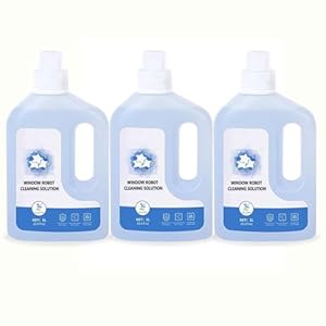 1L Fensterreinigungslösung kompatibel mit ECOVACS Winbot W1 Pro/W2 Pro Omni/Winbot Mini – Hocheffiziente Glasreinigungsflüssigkeit for Fensterreinigungsroboter(3pcs)