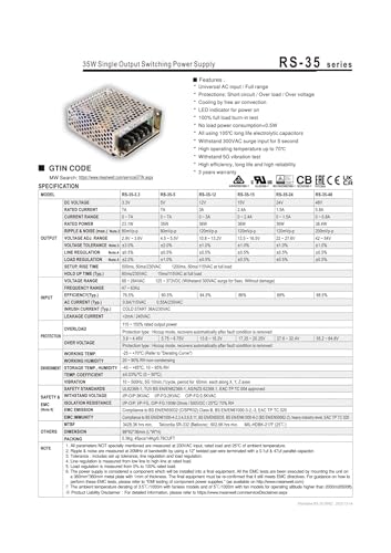 Alimentation à découpage RS-35 pour domotique et éclairage LED maison - 3