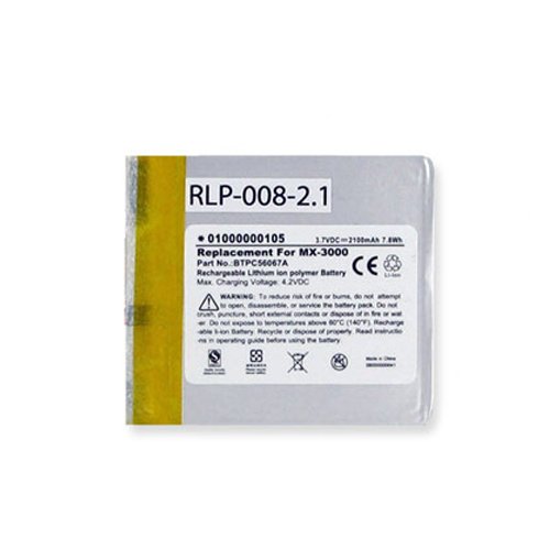 Universal MX-3000 Remote Control Battery RLP-008-2.1 Li-Pol 3.7V (2100 mAh) - Replacement For Crestron MT-1000C-BPT and Universal BTPC56067A