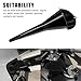 DXNQ 2 PCS Oil Funnel, Automotive Multi-Function Plastic Fuel Funnel with Long Neck, Universal Engine Oil Funnel for Filling Oils Gas Lubricants and Fluids, Car Accessories (Black)