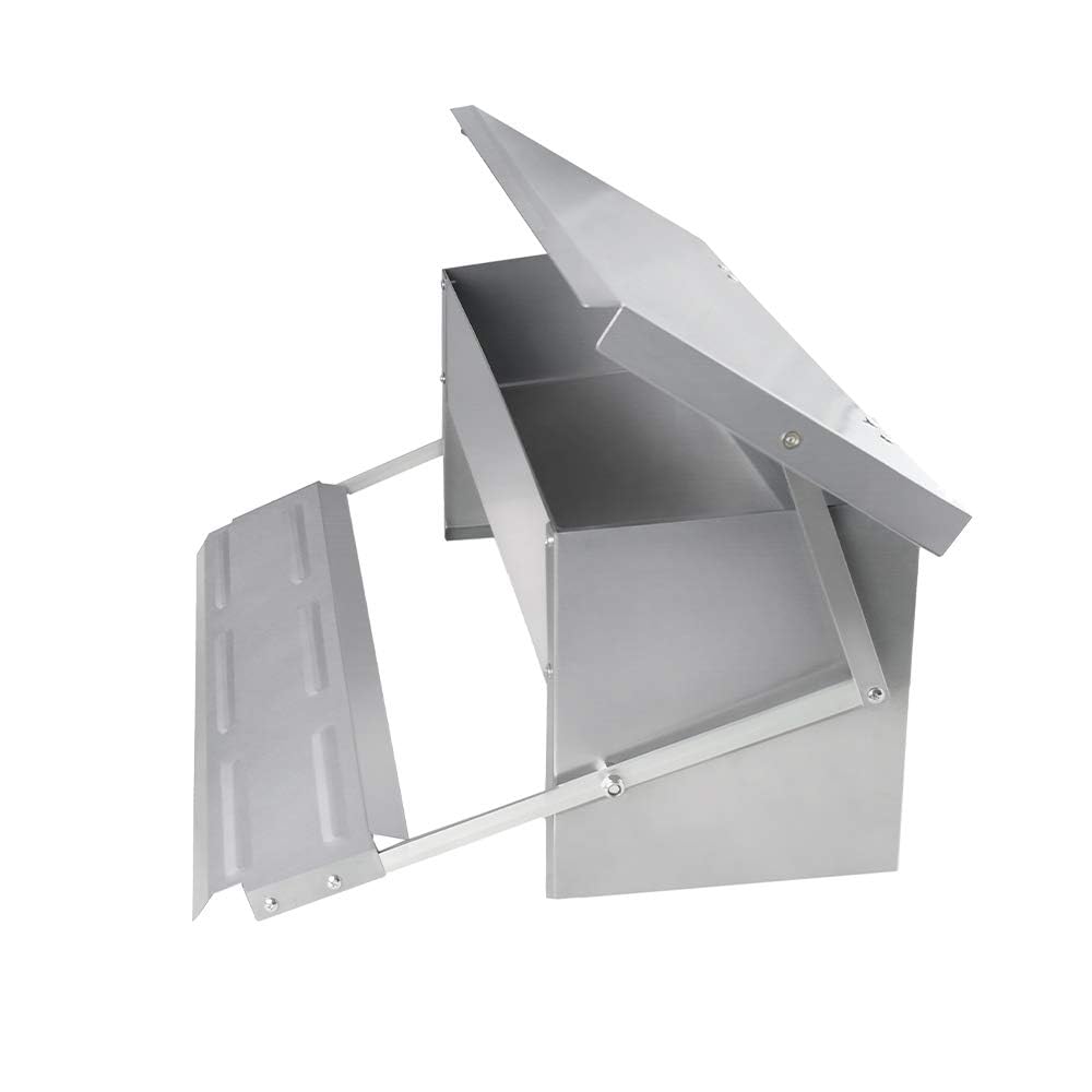 Froadp Comedero automático, comedero, accesorio de acero galvanizado, comedero automático para pollos, resistente al agua, para aves de corral, patos, pollos (5 kg, 50 x 16,5 x 19 cm)