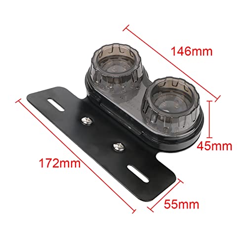Luces de señal de vuelta para moto de 12V con soporte de matrícula 6
