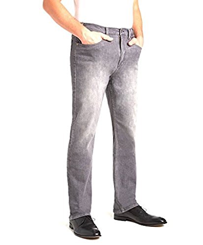 Grand River Grey Stretch Traditional Fit Jeans (38/30, Grey)2