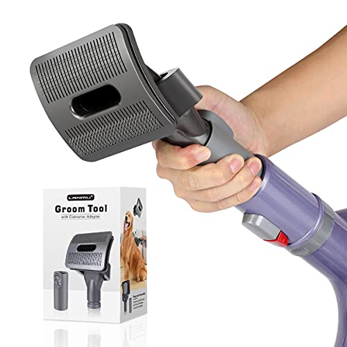 LANMU Grooming Attachment Compatible with Shark Navigator NV350, NV351, NV352, NV356, NV357, UV440 Vacuum Cleaner, Dog Pet Groom Tool Brush with Converter Adapter